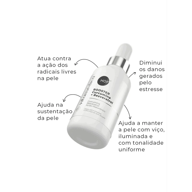 Booster facial Curcumina + Resveratrol – Proteção Antioxidante e Antienvelhecime