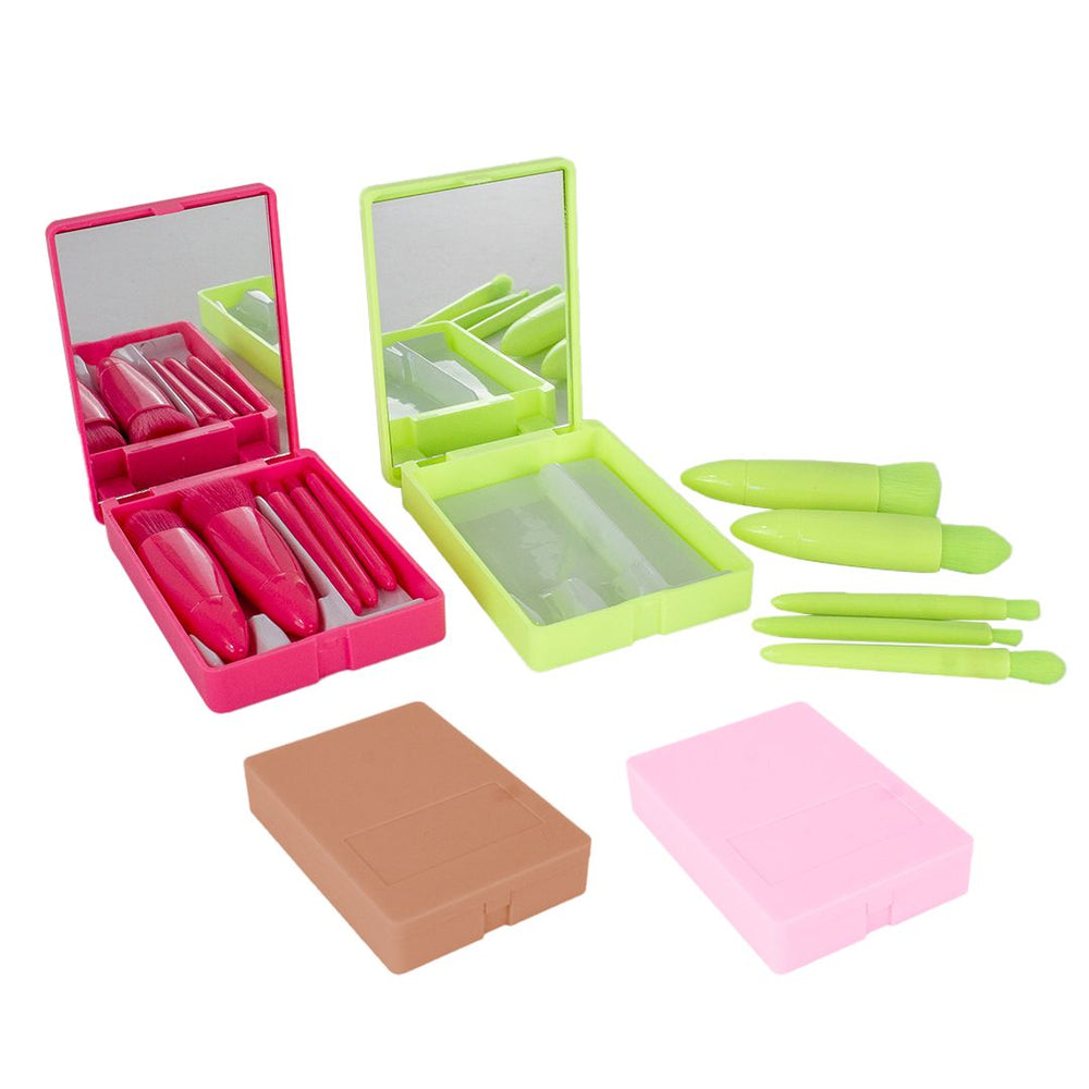 KIT 5 PINCEIS MAQUIAGEM  Cores Sortidas