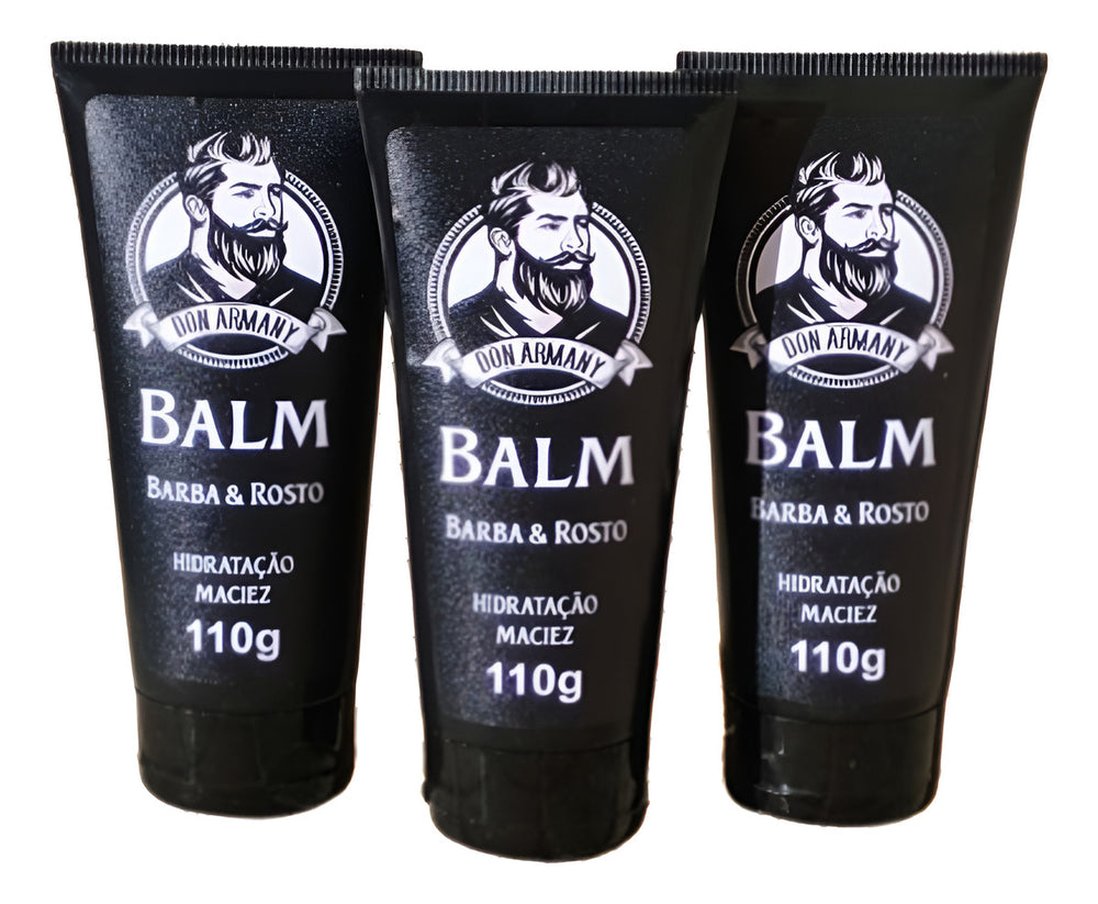 Combo 3x Balm Don Armany 110g  Cuidado Completo Para Barba Cítrica