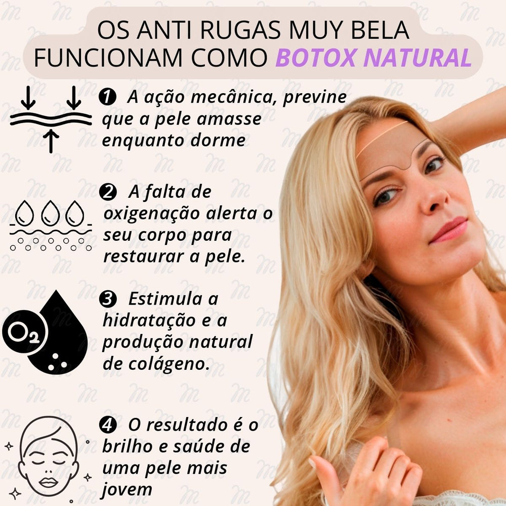 Adesivos Anti Rugas para Rosto Modelo:1 Peça (Testa)